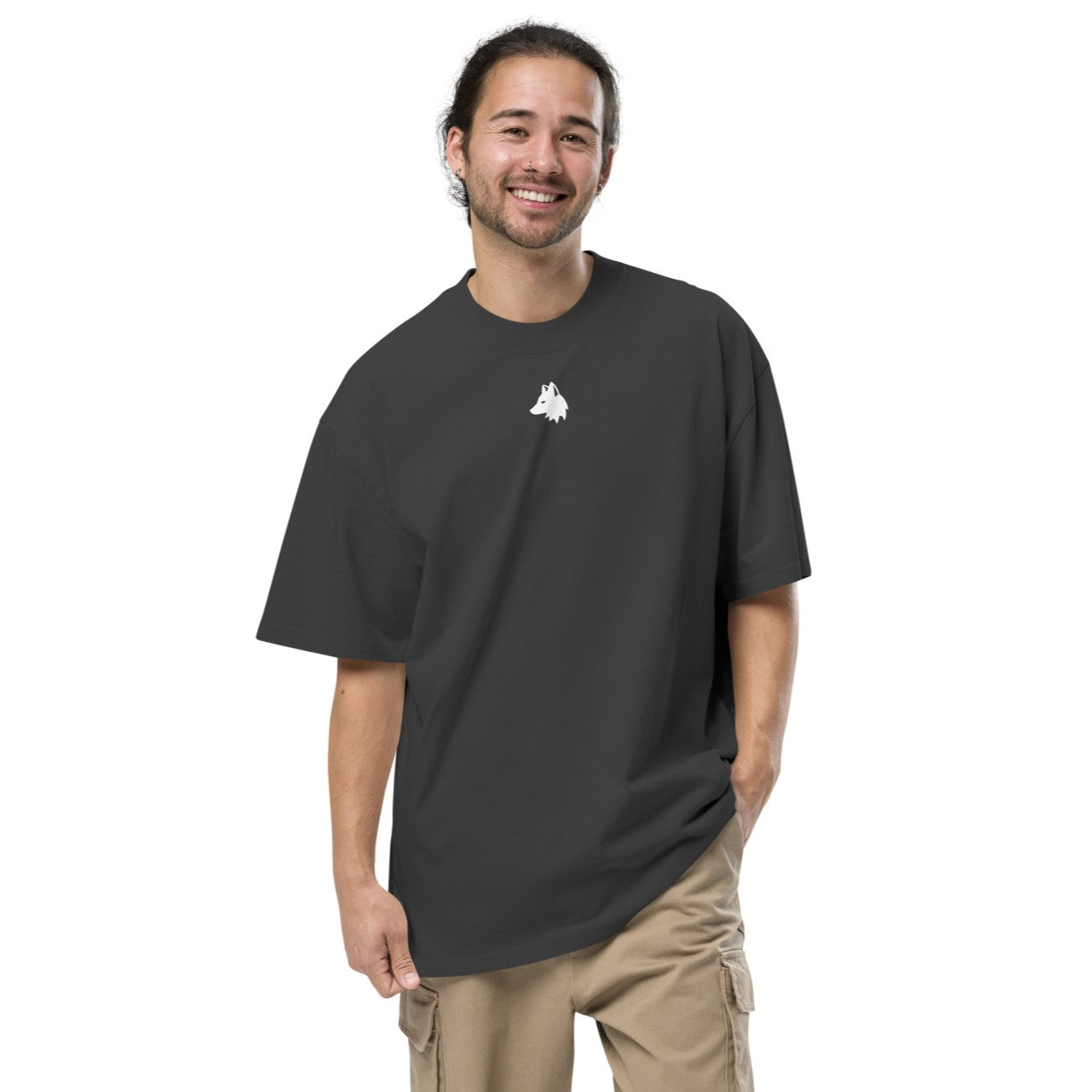 Camiseta descolorida de gran tamaño