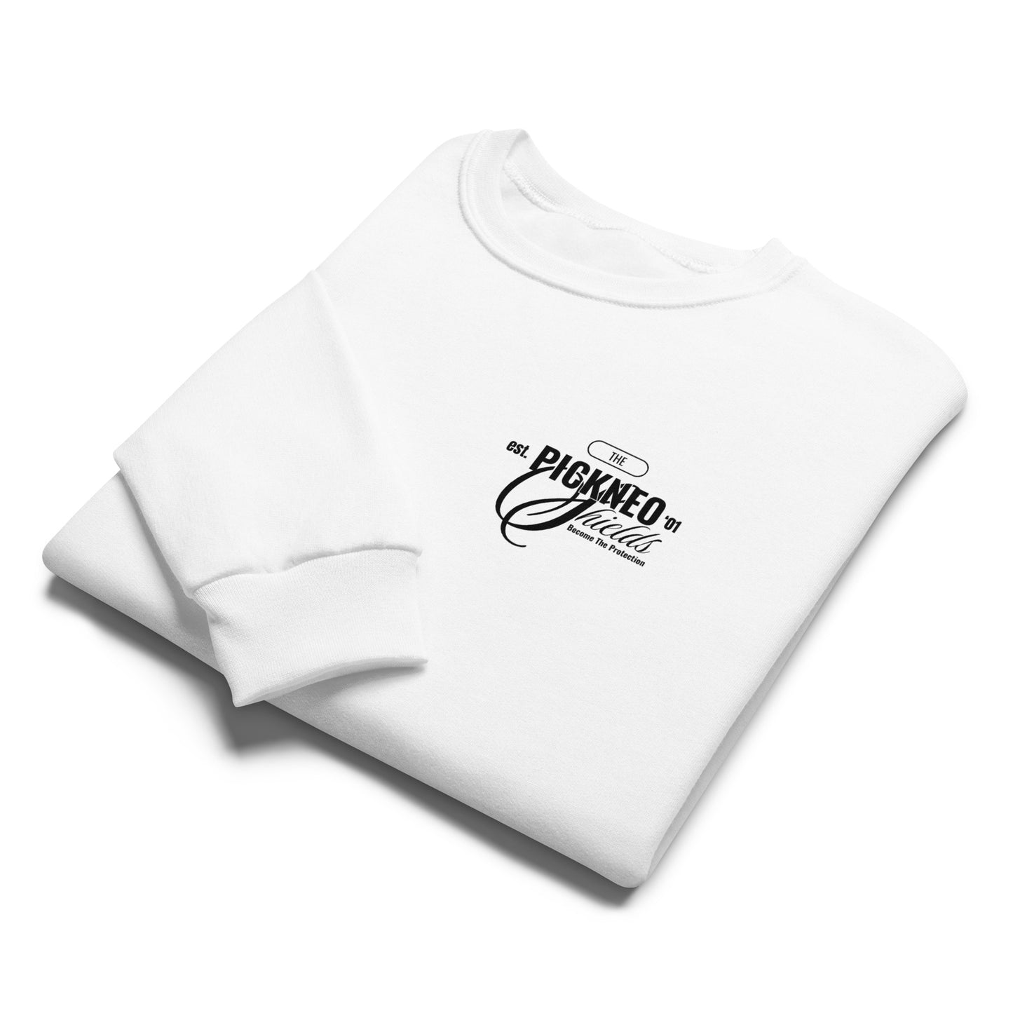 Sudadera BLANCA "SHIELDS" (420g)
