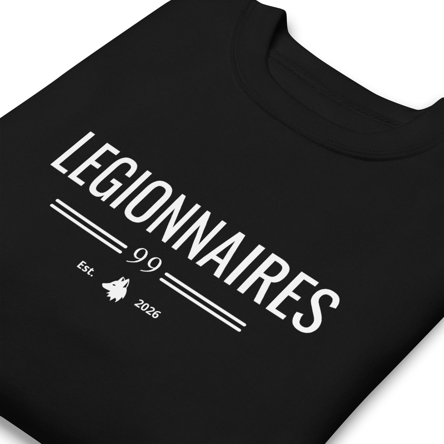 Sudadera Negra "LEGIONNARIES" (420g)