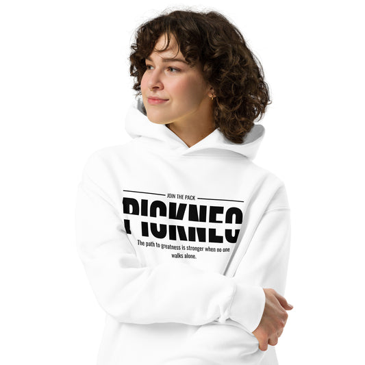 Hoodie Blanco "WALKS ALONE" (420g)