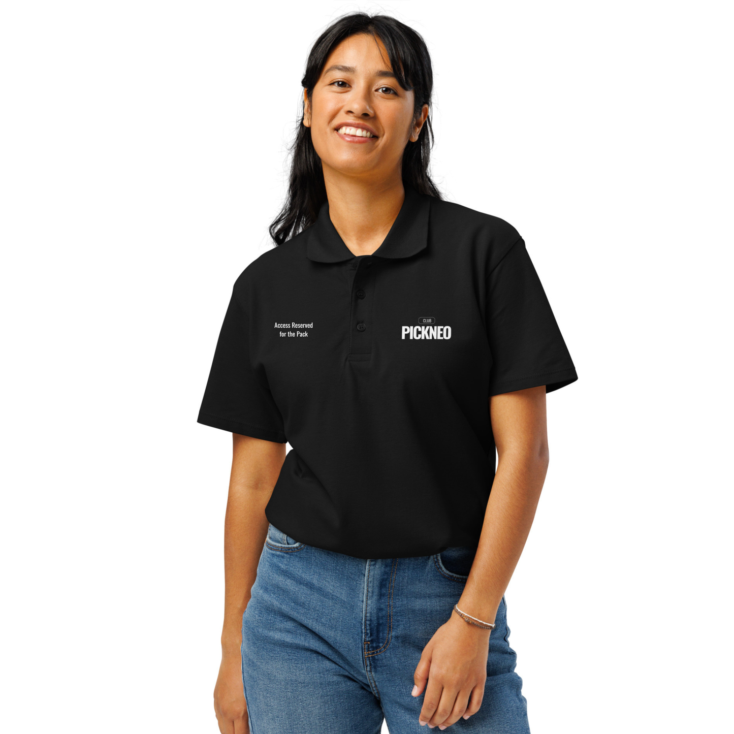 Camiseta Polo Negra "CLUB"