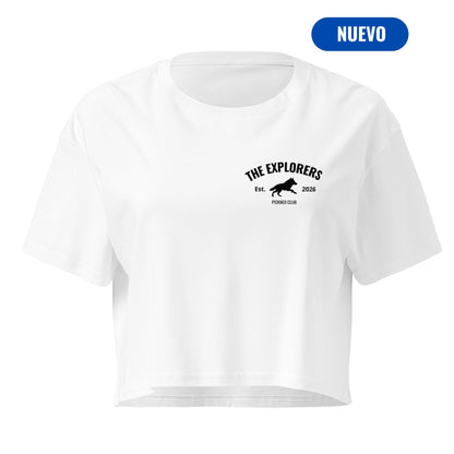 Crop Top Blanco "EXPLORERS" (165g)