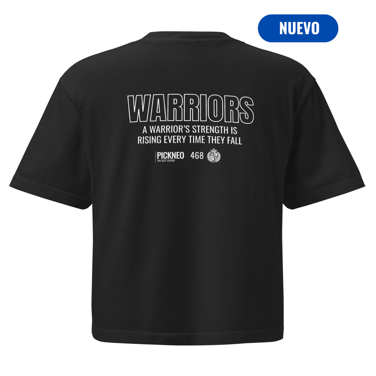 Boxy Fit Negra "WARRIORS" (320g)