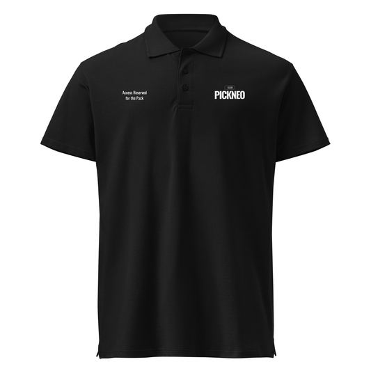 Camiseta Polo Negra "CLUB" Unisex