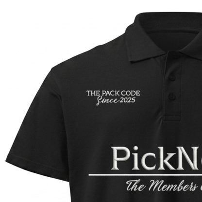 Camiseta Polo Negra "MEMBERS CLUB"