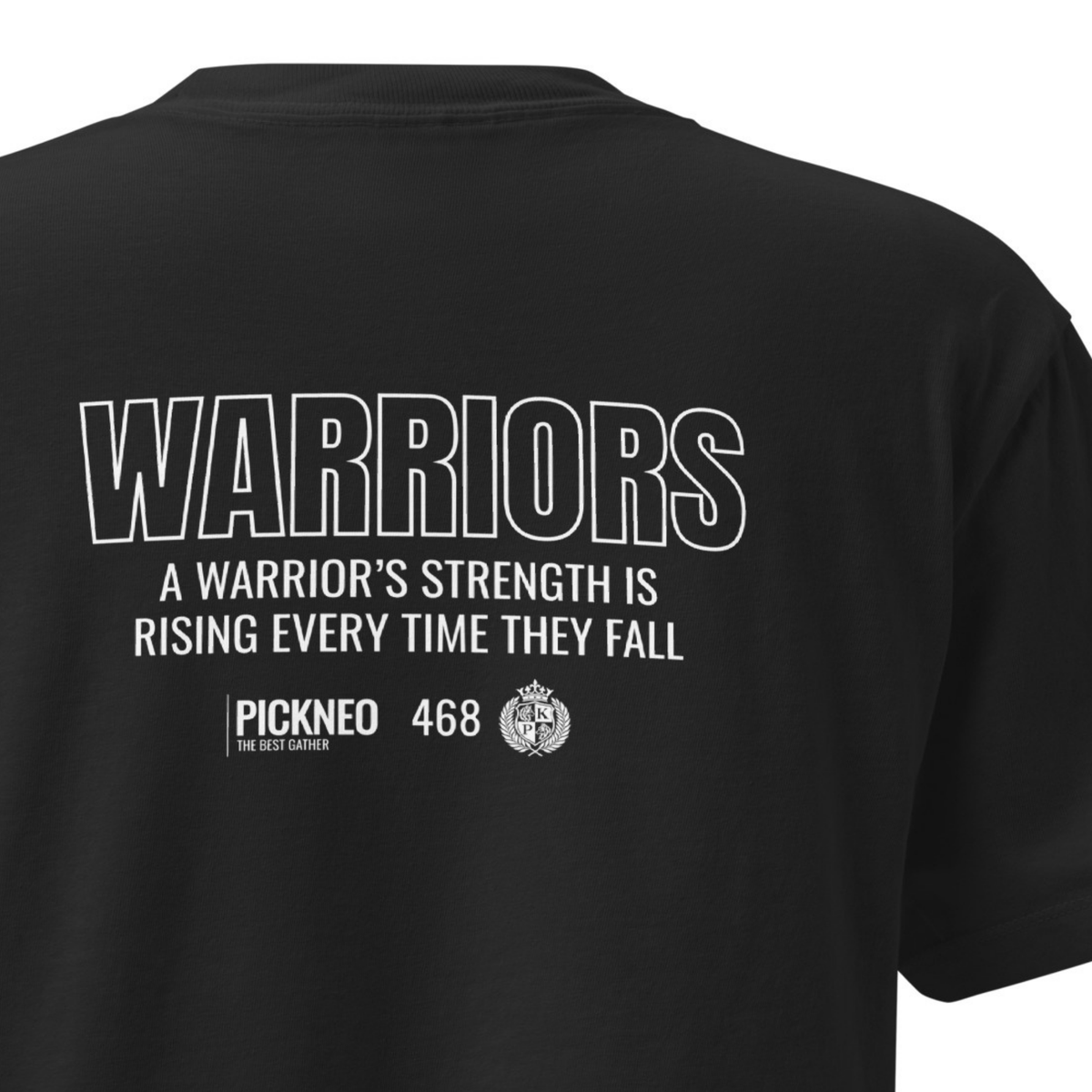 Boxy Fit Negra "WARRIORS" (320g)