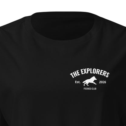 Crop Top Negro "EXPLORERS" (165g)
