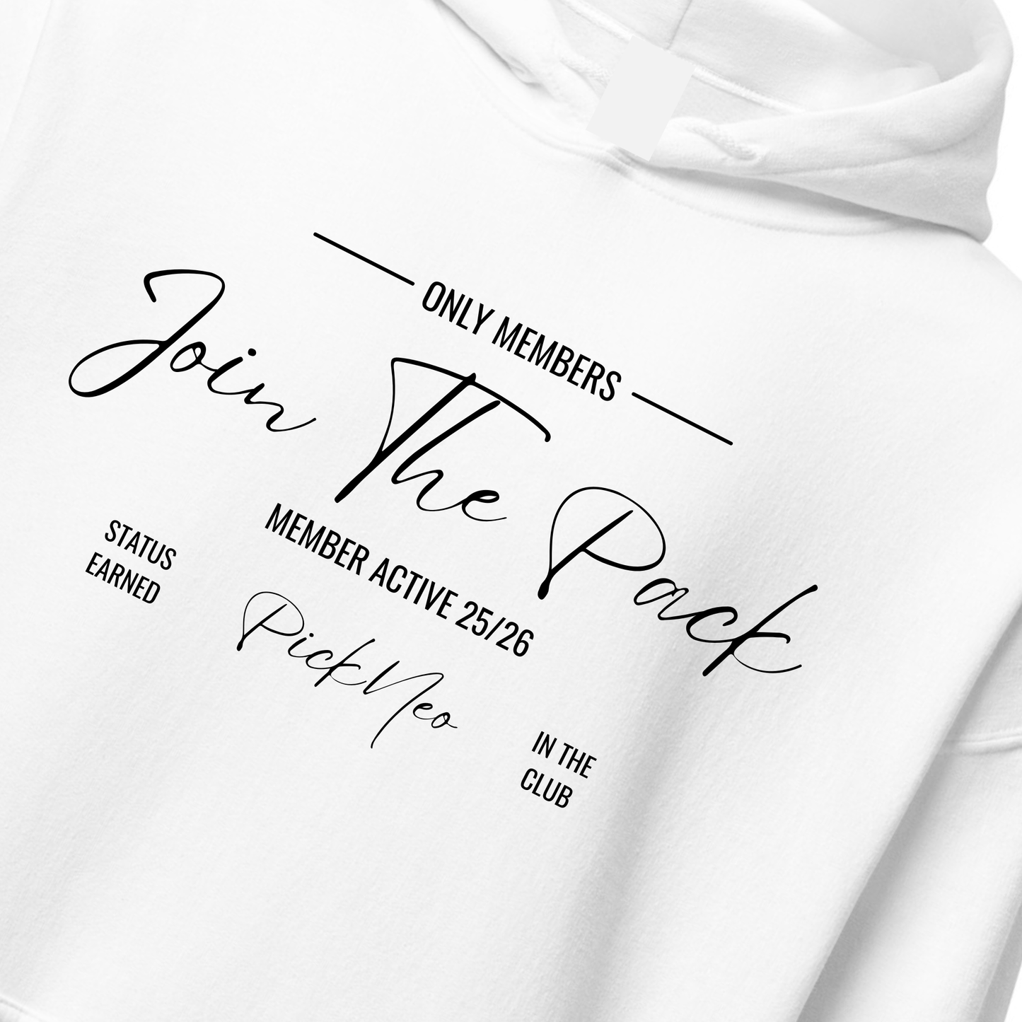 Hoodie Blanco "MEMBER" (430g)