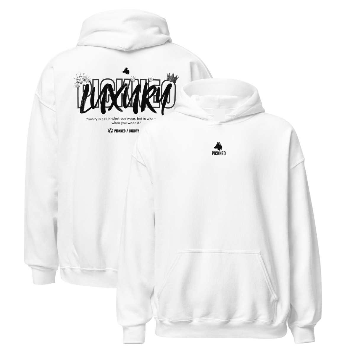 Hoodie Blanco "LUXURY"