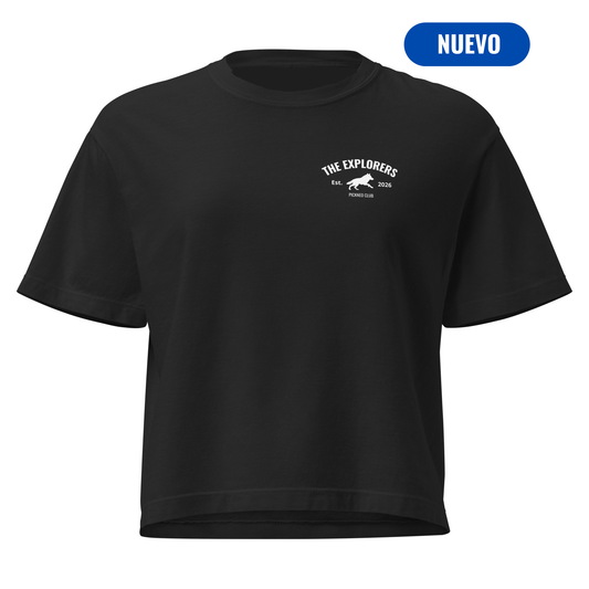 Boxy Fit Negra "EXPLORERS" (320g)