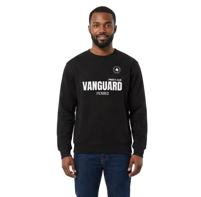 Sudadera Negra "VANGUARD" (420g) Unisex