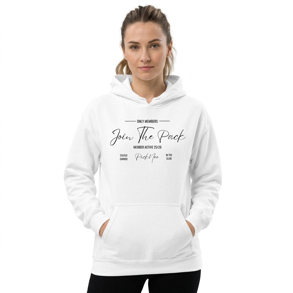 Hoodie Blanco "MEMBER" (430g)