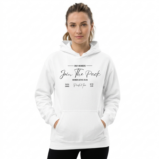 Hoodie Blanco "MEMBER" (430g)