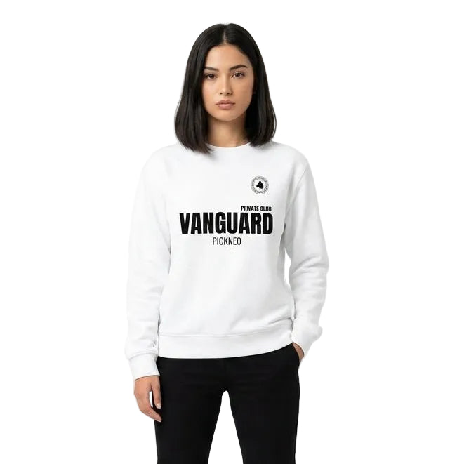 Sudadera Blanca "VANGUARD" (420g) Unisex