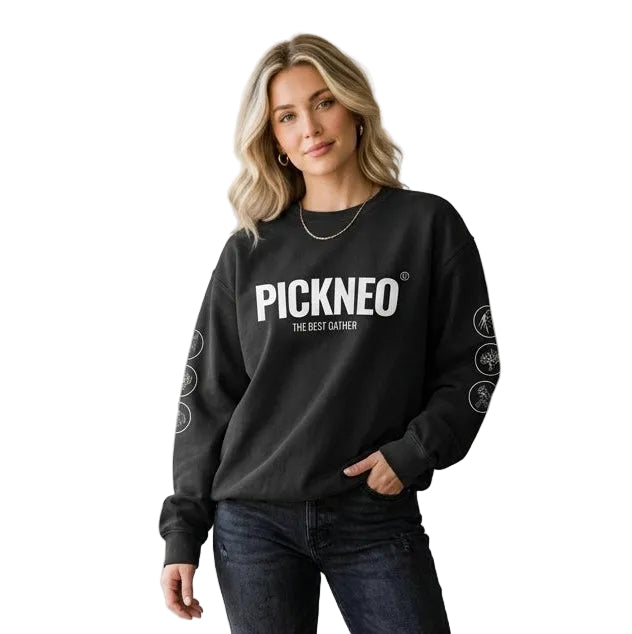 Sudadera Negra "BEST GATHER" (420g) Unisex