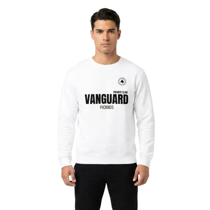 Sudadera Blanca "VANGUARD" (420g) Unisex