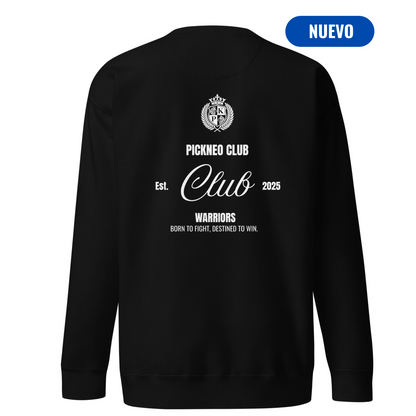 Sudadera Negra "WARRIORS" (420g) Unisex