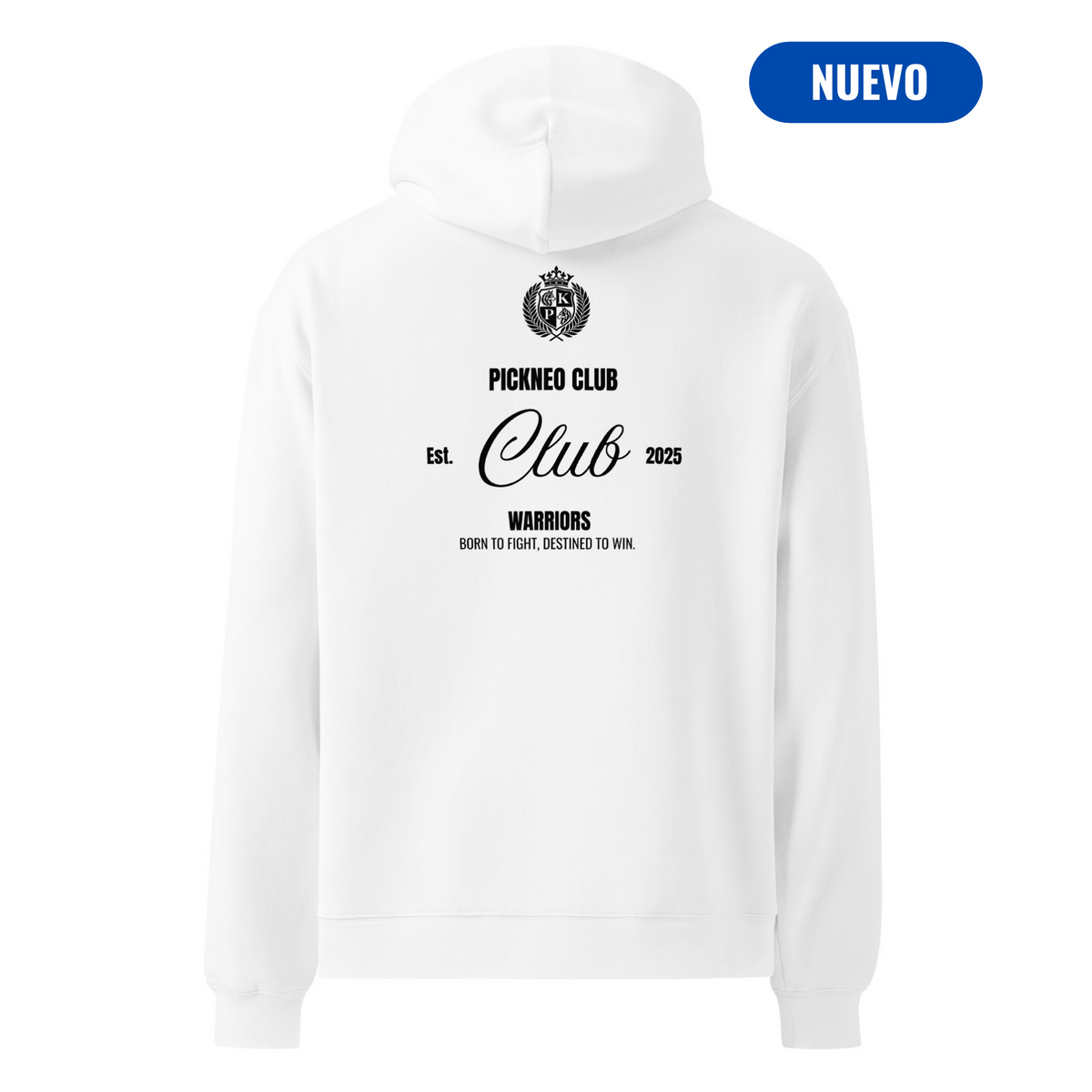 Hoodie Blanco "WARRIORS" Unisex (420g)