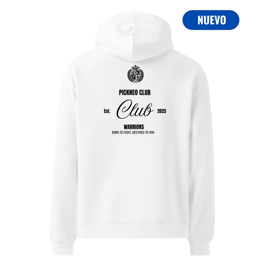Hoodie Blanco "WARRIORS" Unisex (420g)