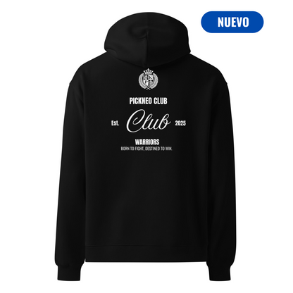 Hoodie Negro "WARRIORS" Unisex (420g)