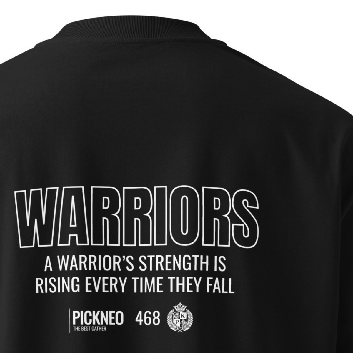 Oversized Negra "WARRIORS" (270g)