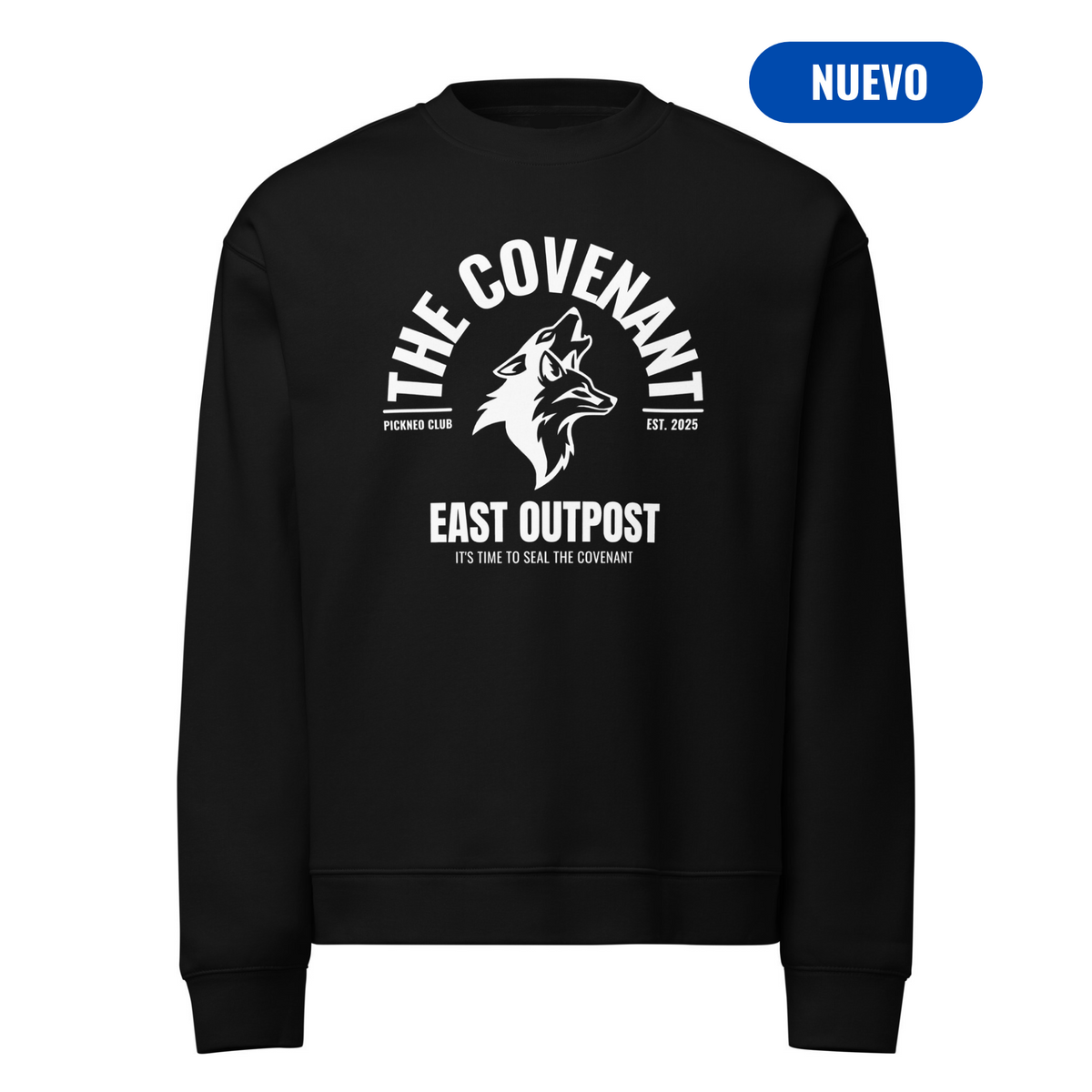 Sudadera Negra "THE COVENANT" (420g) Unisex