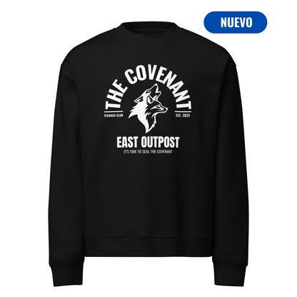 Sudadera Negra "THE COVENANT" (420g) Unisex