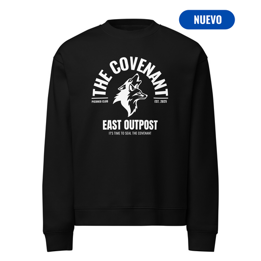 Sudadera Negra "THE COVENANT" (420g) Unisex
