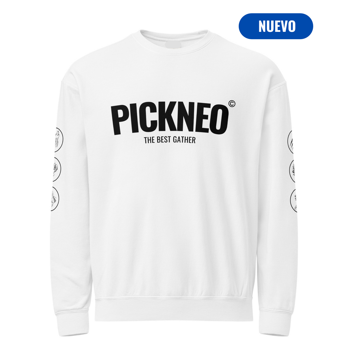 Sudadera Blanca "BEST GATHER" (420g) Unisex
