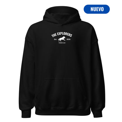 Hoodie Negro "EXPLORERS" (420g)