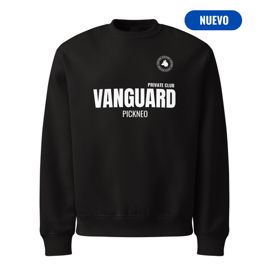 Sudadera Negra "VANGUARD" (420g) Unisex