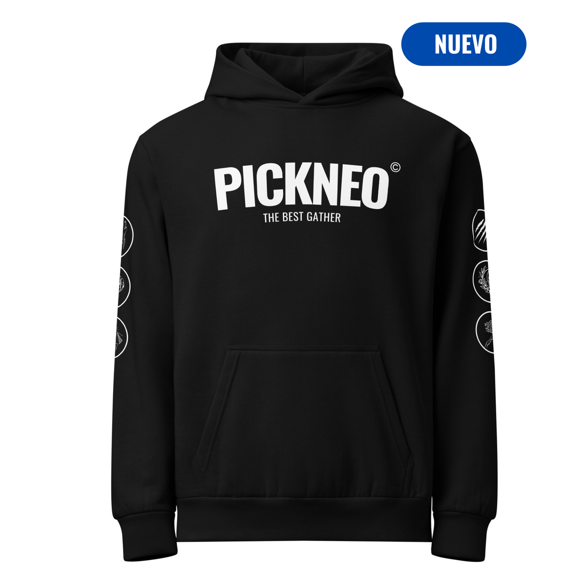 Hoodie Negro "BEST GATHER" Unisex (420g)