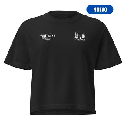 Boxy Fit Negra "FOREST" (320g)