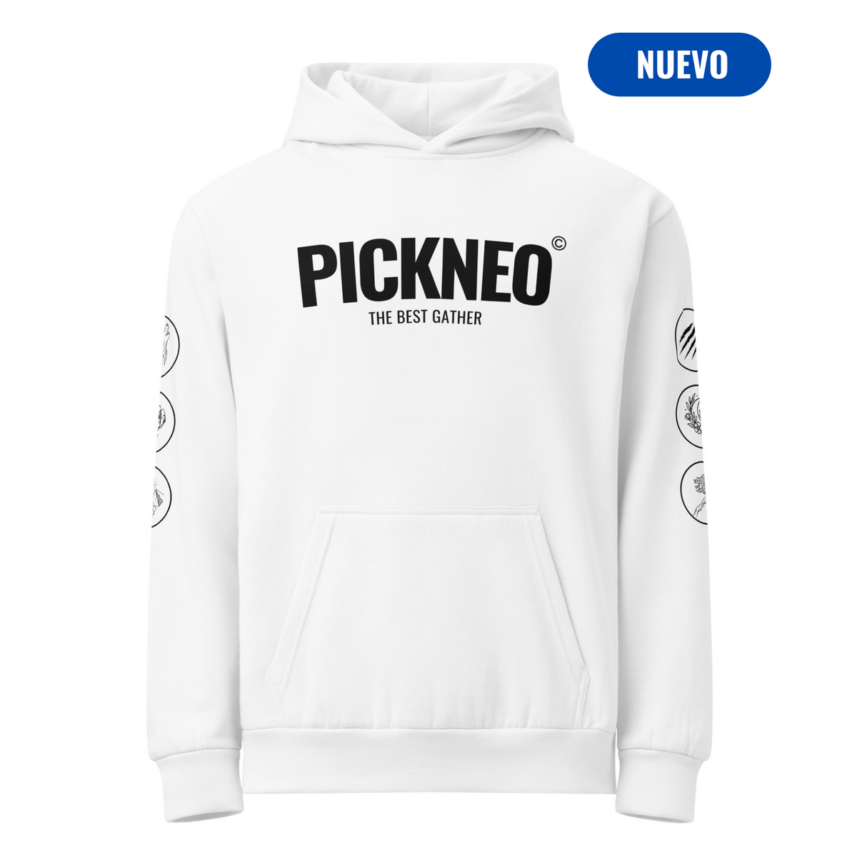 Hoodie Blanco "BEST GATHER" Unisex (420g)