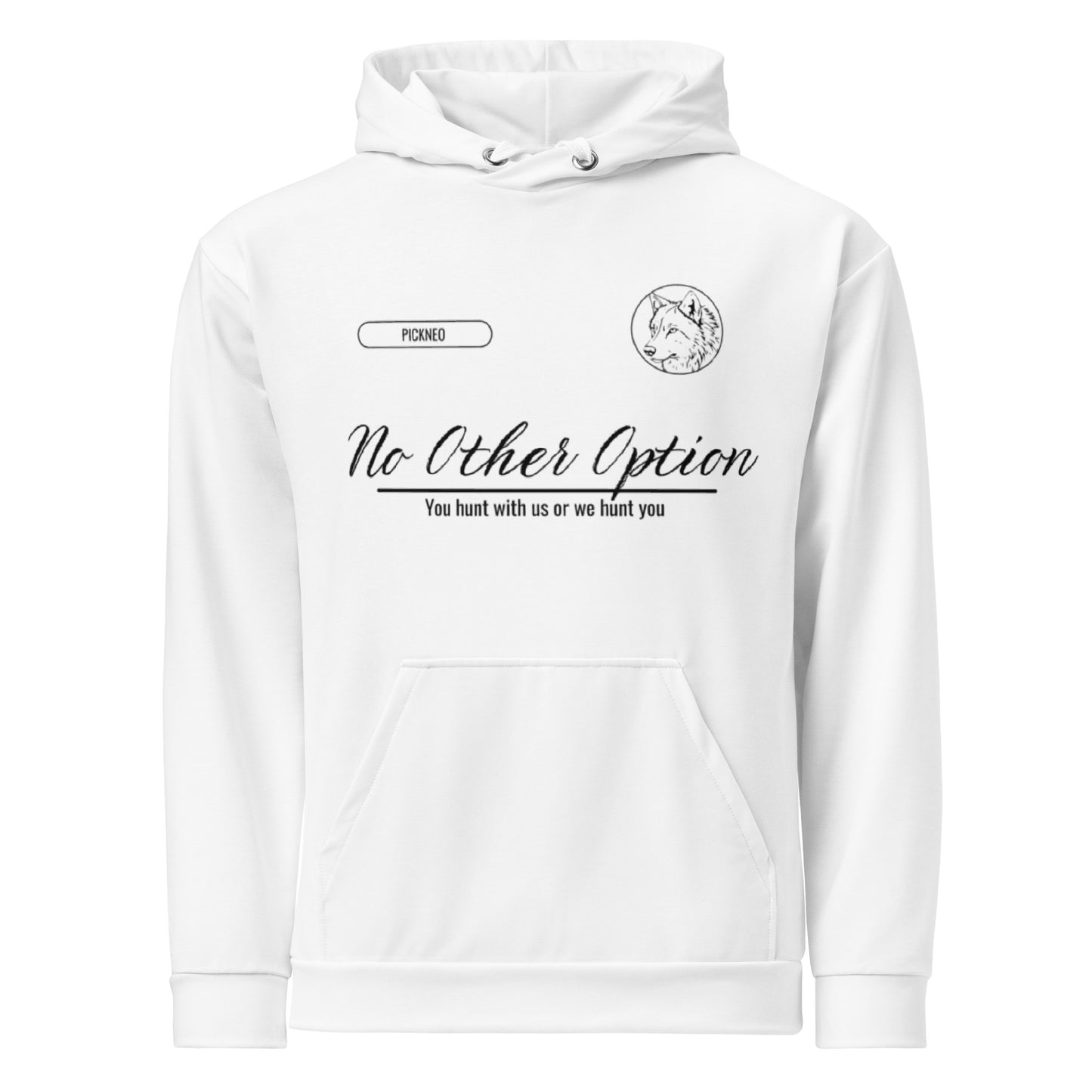Hoodie Blanco "NOOPTION" (420g)