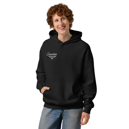Hoodie Negro "GUARDIANS" (420g)