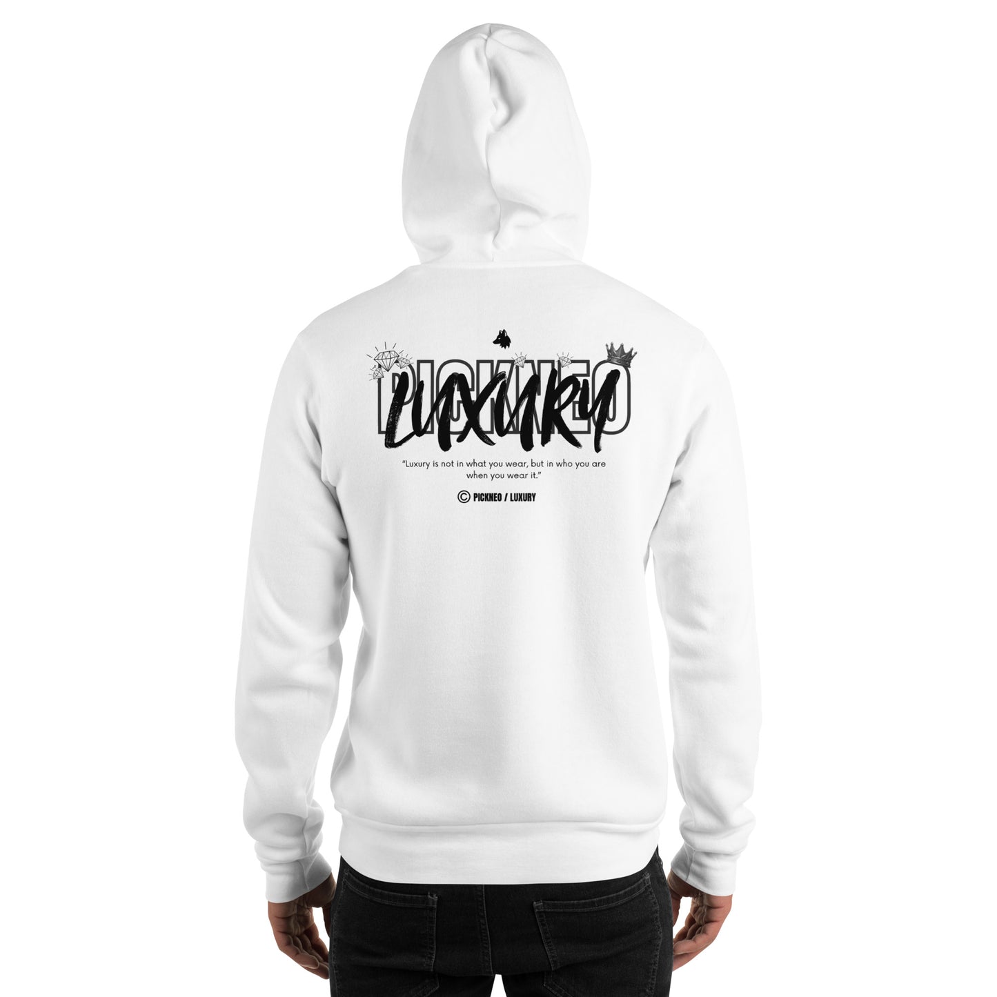Hoodie Blanco "LUXURY"