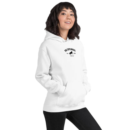 Hoodie Blanco "EXPLORERS" (420g)
