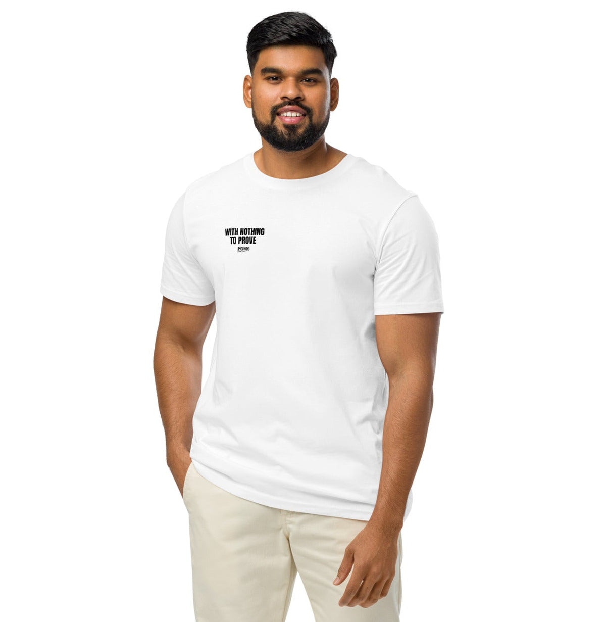 Camiseta Blanca "NOTHING TO PROVE" (200g)