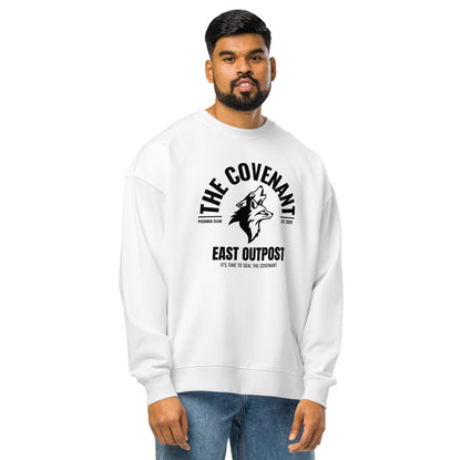 Sudadera Blanca "THE COVENANT" (420g) Unisex