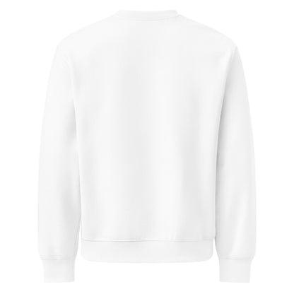 Sudadera Blanca "VANGUARD" (420g) Unisex