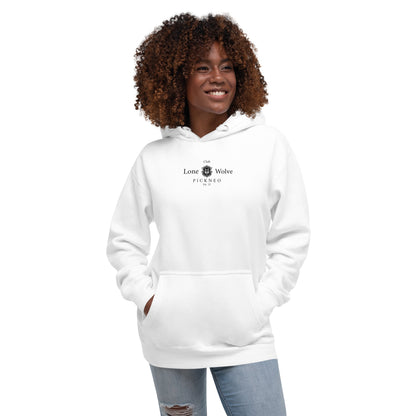 Hoodie Blanco "LONE WOLVE" Unisex (420g)