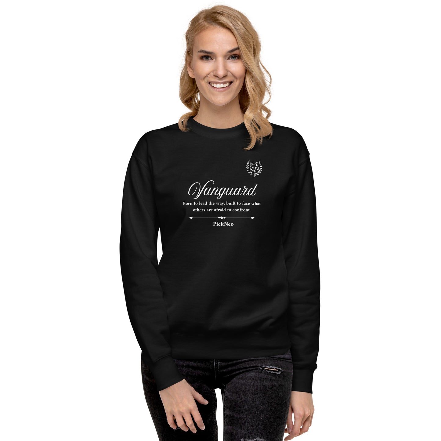 Sudadera Negra "VANGUARD" (420g)