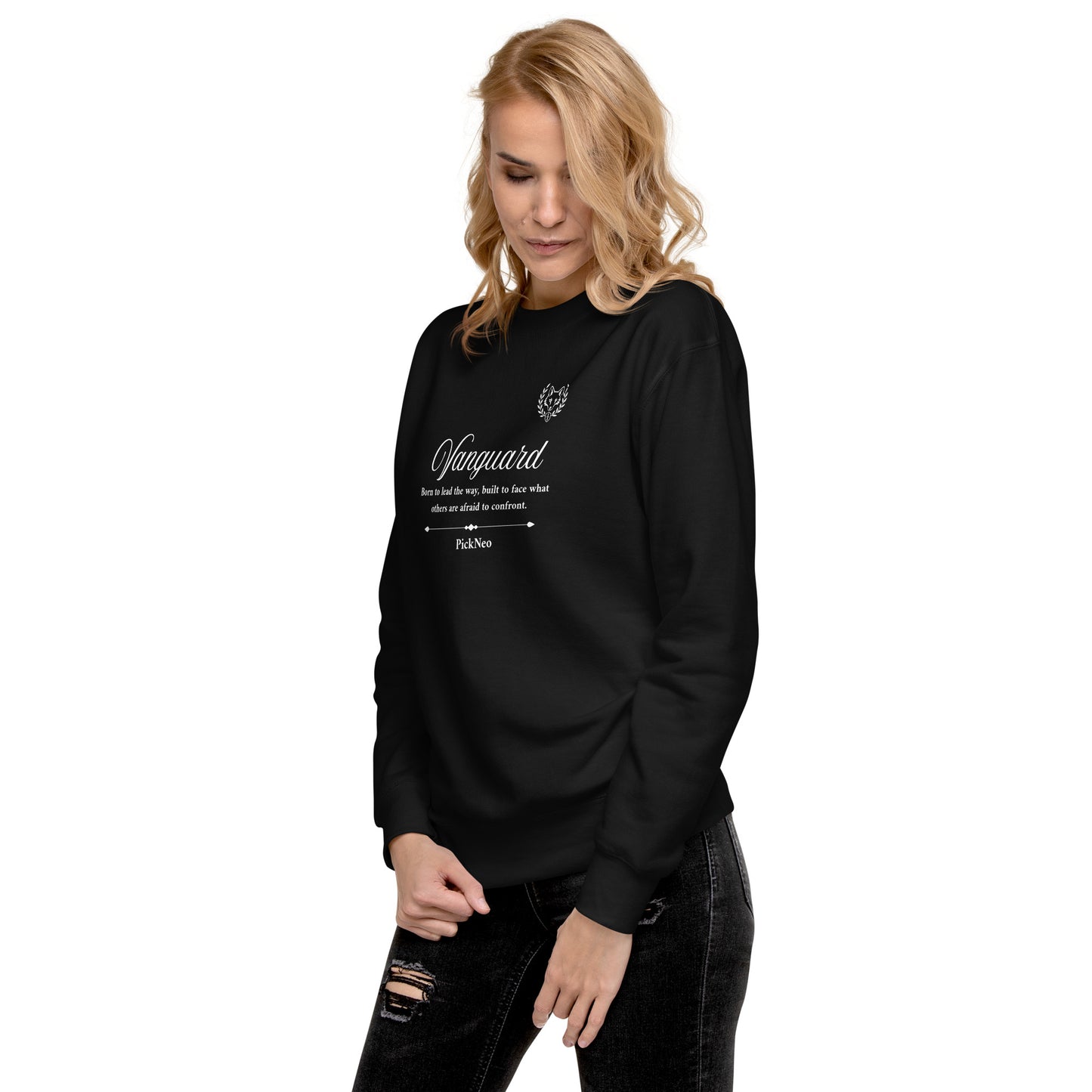 Sudadera Negra "VANGUARD" (420g)