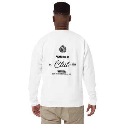 Sudadera Blanca "WARRIORS" (420g) Unisex