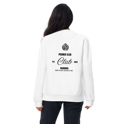 Sudadera Blanca "WARRIORS" (420g) Unisex