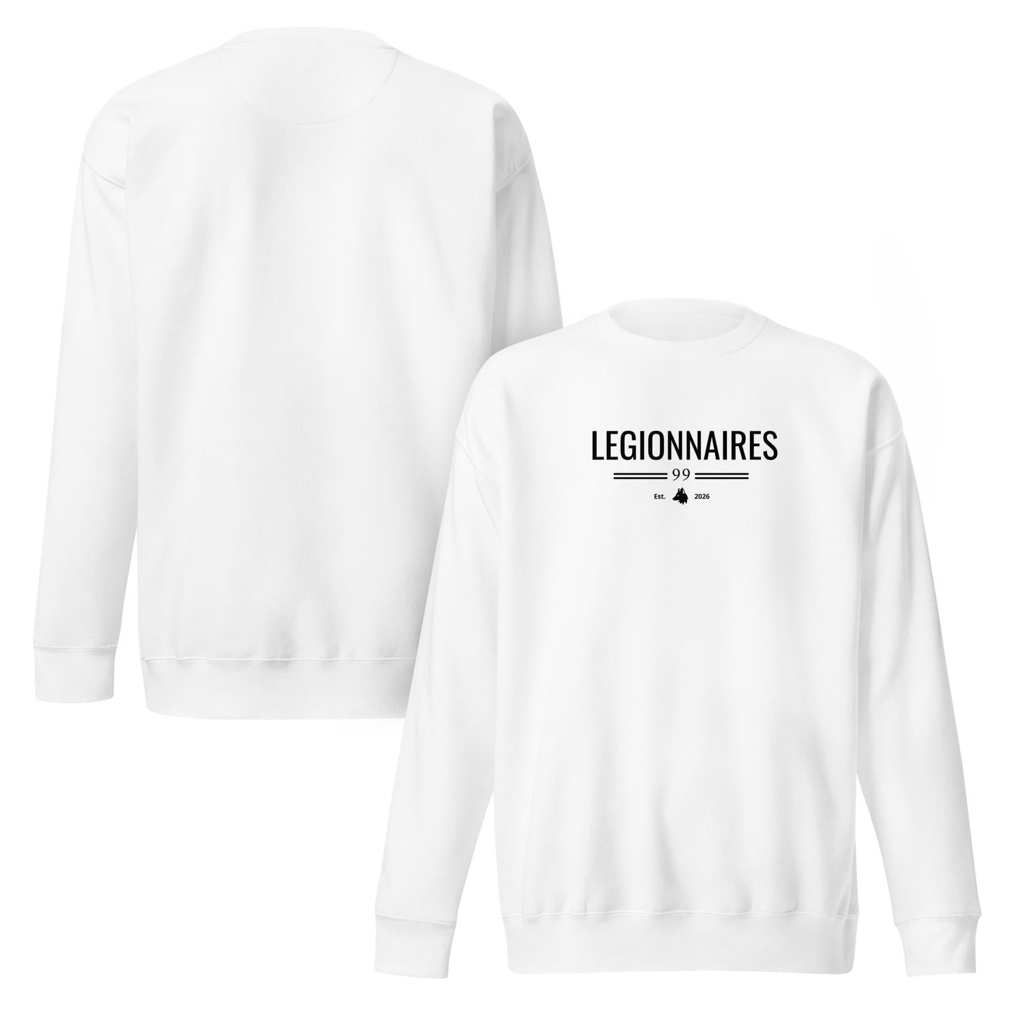 Sudadera Blanca "LEGIONNARIES" (420g)