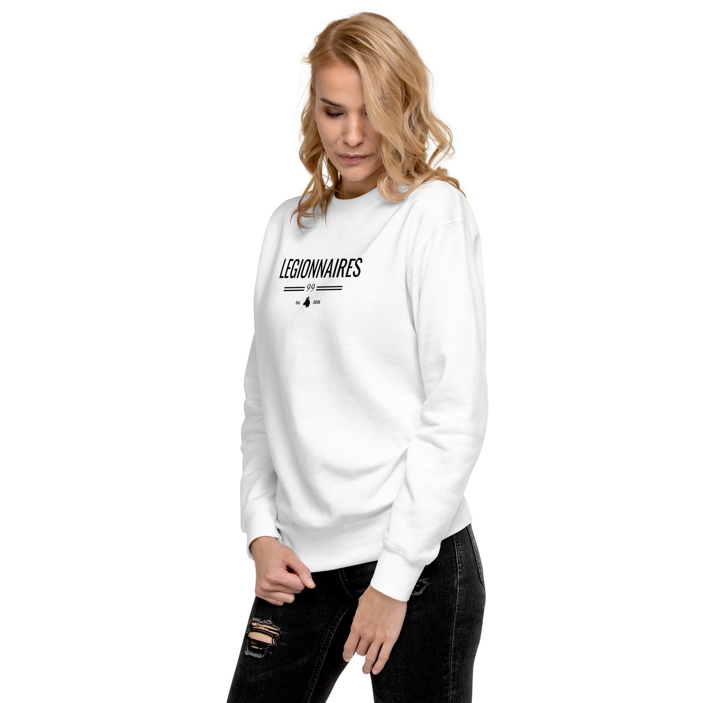 Sudadera Blanca "LEGIONNARIES" (420g)
