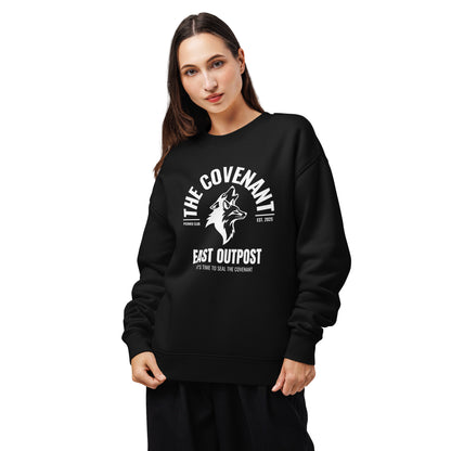 Sudadera Negra "THE COVENANT" (420g) Unisex