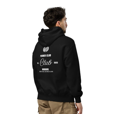 Hoodie Negro "WARRIORS" Unisex (420g)